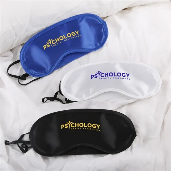 7 1/2" x 3 1/4" satin sleeping mask with two elastic... from ASI 61966 HPG / Mixie
