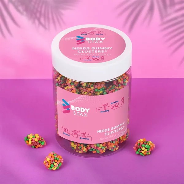 Rainbow-colored Nerds Gummy Clusters® candy in a 7 oz large jar.... from ASI 61966 HPG / SugarSpot