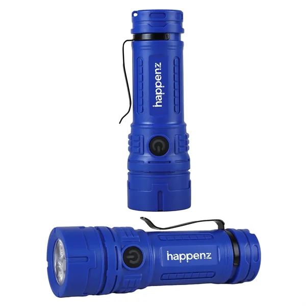 Rechargeable flashlight with 3 light modes and built-in clip.... from ASI 61966 HPG / Beacon Promotions