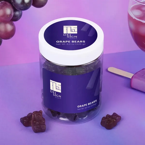 Purple grape-flavored gummy bears in a 7 oz large jar.... from ASI 61966 HPG / SugarSpot