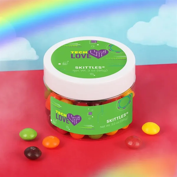 Original rainbow Skittles® candy in a 3 oz small jar.... from ASI 61966 HPG / SugarSpot