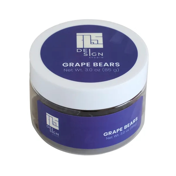 Purple grape-flavored gummy bears in a 3 oz small jar.... from ASI 61966 HPG / SugarSpot