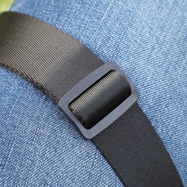 Clear fanny-pack style crossbody with two compartments, with adjustable strap, and... from ASI 61966 HPG / Best Promotions USA