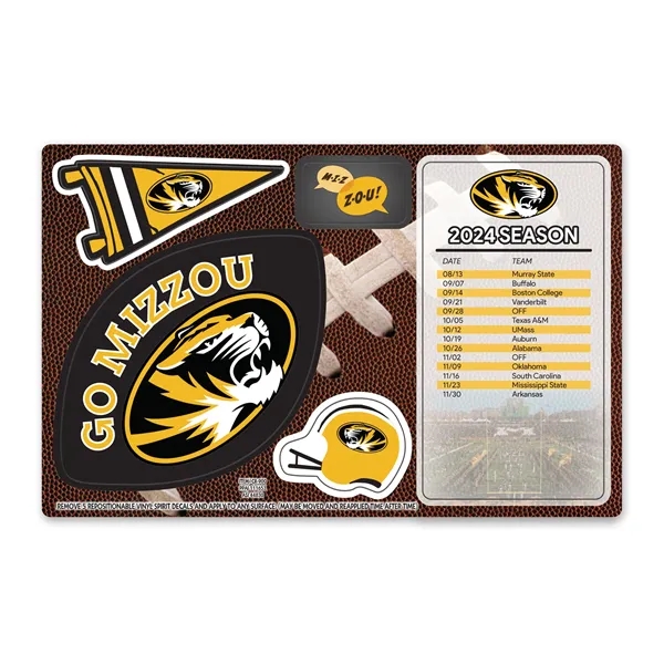 8 3/8" x 5 3/8" vinyl football spirit card with five... from ASI 44830 The Chest