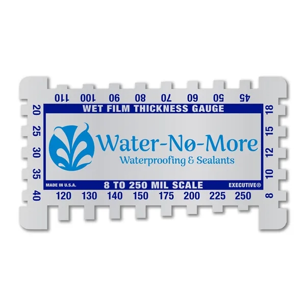 3.5" x 2" .032 4CP Aluminum Wet Film Thickness Gauge measuring... from ASI 53430 Executive Line / Executive Line®