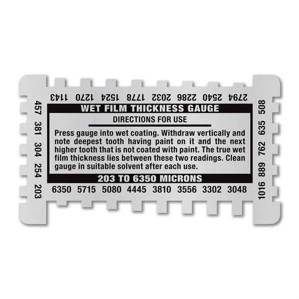 3.5" x 2" .032 4CP Aluminum Wet Film Thickness Gauge measuring... from ASI 53430 Executive Line / Executive Line®