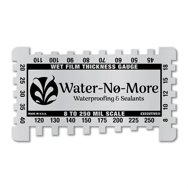 Metalphoto® 3.5" x 2" .032 Aluminum Wet Film Thickness Gauge measuring... from ASI 53430 Executive Line / Executive Line®