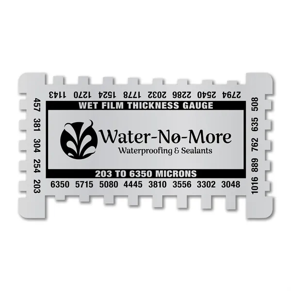 Metalphoto® 3.5" x 2" .032 Aluminum Wet Film Thickness Gauge measuring... from ASI 53430 Executive Line / Executive Line®