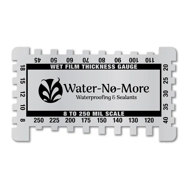 Metalphoto® 3.5" x 2" .032 Aluminum Wet Film Thickness Gauge measuring... from ASI 53430 Executive Line / Executive Line®
