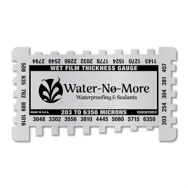 Metalphoto® 3.5" x 2" .032 Aluminum Wet Film Thickness Gauge measuring... from ASI 53430 Executive Line / Executive Line®