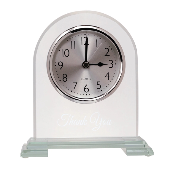 5 3/4" x 6 1/2" x 2 1/8" glass clock with... from ASI 74601 Calico