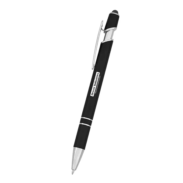 rABS constructed pen with plunger action mechanism, blue ink and stylus... from ASI 61125 Hit Promotional Products / Hit®