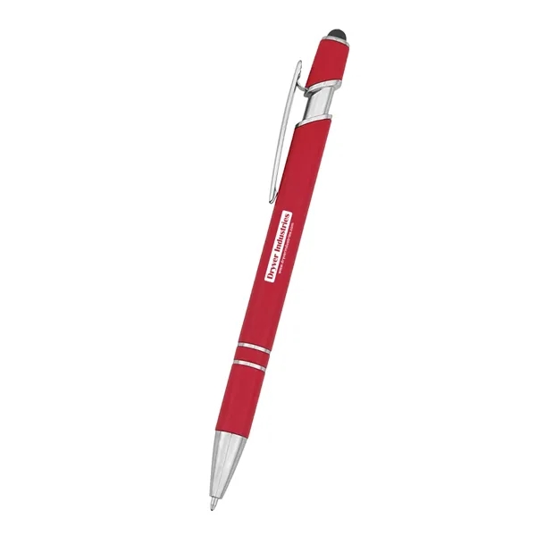 rABS constructed pen with plunger action mechanism, blue ink and stylus... from ASI 61125 Hit Promotional Products / Hit®