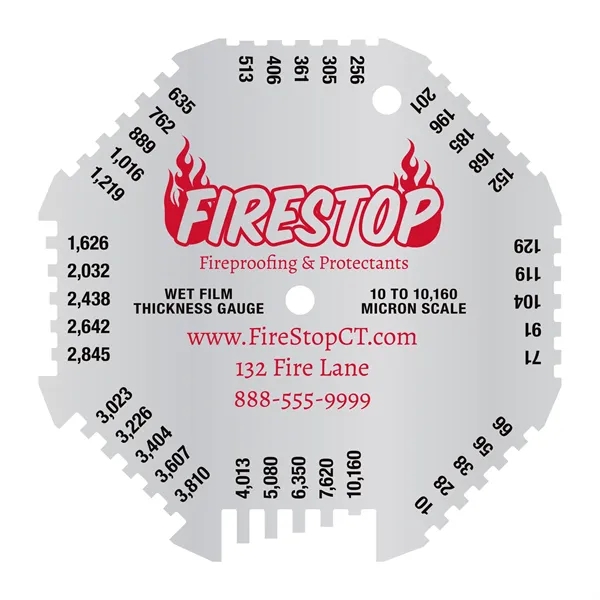 4.5" x 4.5" .032 4CP Octagonal Aluminum Wet Film Thickness Gauge... from ASI 53430 Executive Line / Executive Line®
