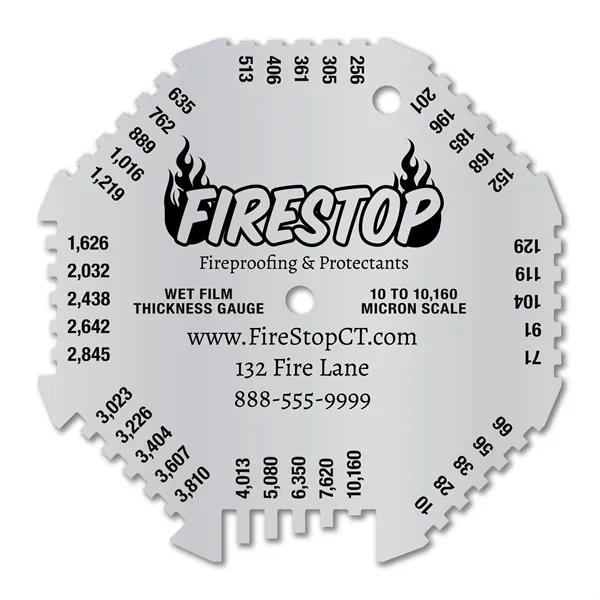 Metalphoto® 4.5" x 4.5" .032 Octagonal Aluminum Wet Film Thickness Gauge... from ASI 53430 Executive Line / Executive Line®