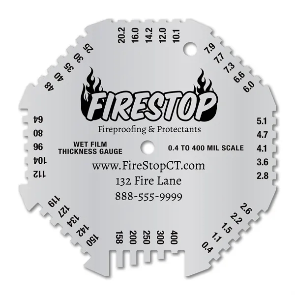Metalphoto® 4.5" x 4.5" .032 Octagonal Aluminum Wet Film Thickness Gauge... from ASI 53430 Executive Line / Executive Line®