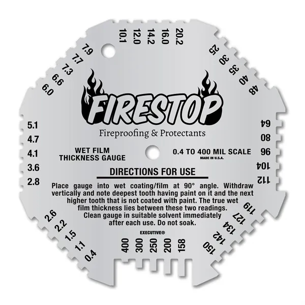 Metalphoto® 4.5" x 4.5" .032 Octagonal Aluminum Wet Film Thickness Gauge... from ASI 53430 Executive Line / Executive Line®