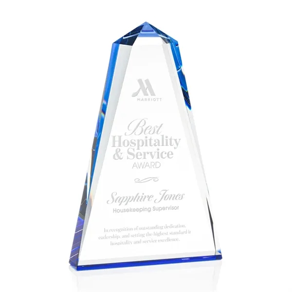 The Cotswold Award is an Elegant optical crystal award with blue... from ASI 84592 St Regis Group / St Regis