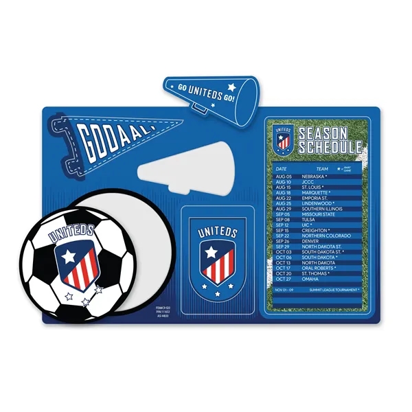 8 3/8" x 5 3/8" repositionable vinyl sport schedule with five... from ASI 44830 The Chest