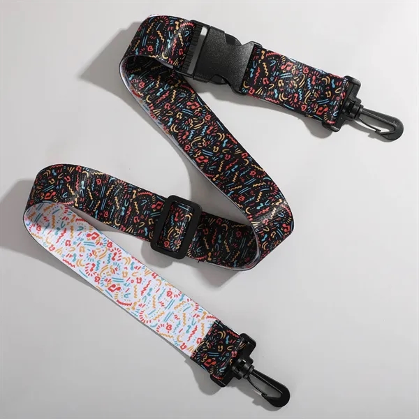 Adjustable 1.5" custom bag strap with buckle - great for branding... from ASI 61966 HPG / HPG Gold Best Promotions USA
