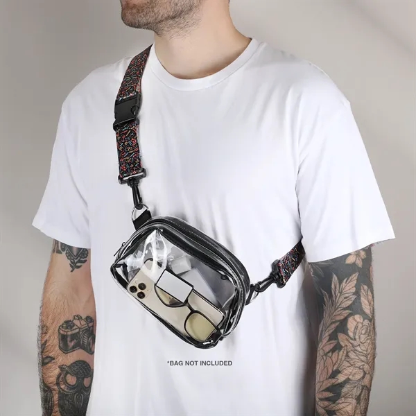 Adjustable 1.5" custom bag strap with buckle - great for branding... from ASI 61966 HPG / HPG Gold Best Promotions USA