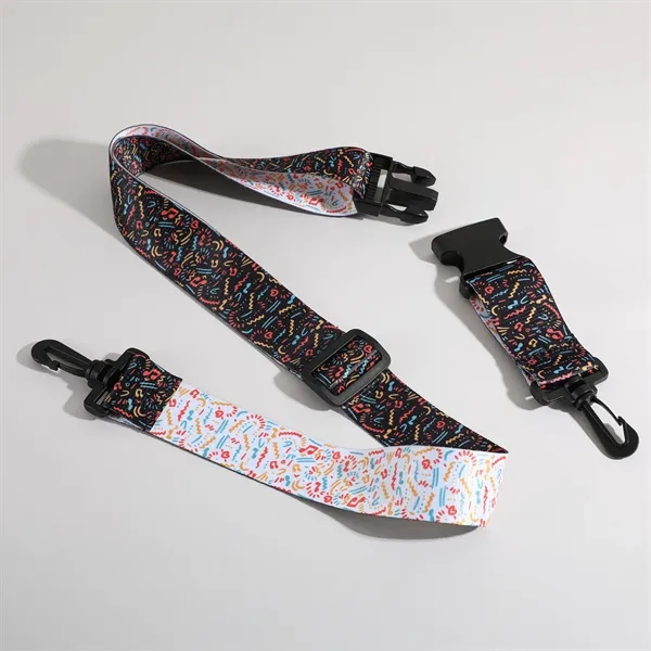 Adjustable 1.5" custom bag strap with buckle - great for branding... from ASI 61966 HPG / HPG Gold Best Promotions USA