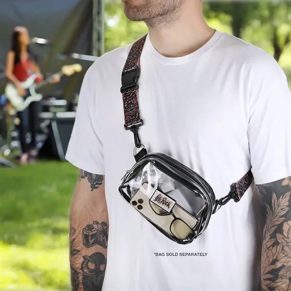 Adjustable 1.5" custom bag strap with buckle - great for branding... from ASI 61966 HPG / HPG Gold Best Promotions USA