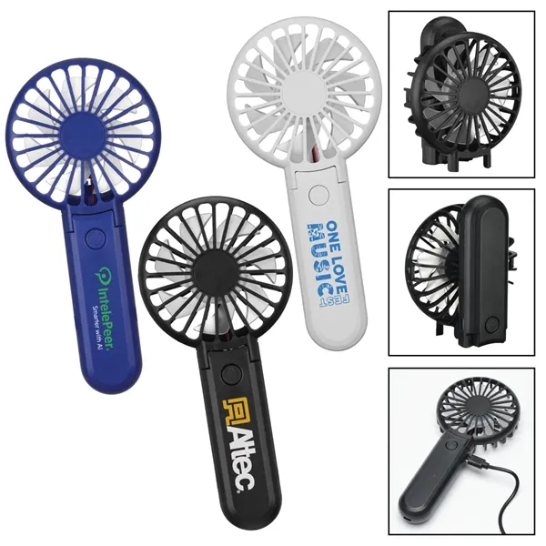 Rechargeable handheld mini fan with 3 fan speeds... from ASI 57655 STOPNGO Line
