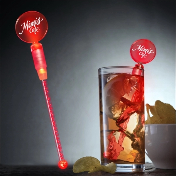 Blank or Imprinted. Deluxe Dual LED Cocktail Stirrer illuminates both the... from ASI 34194 ALightPromos / Alight Promotional Products