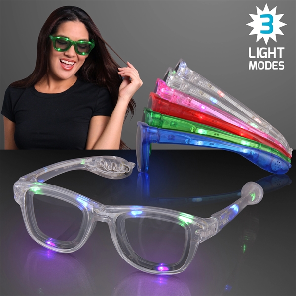 Blank or imprinted. Custom cool shades - LED party glasses; batteries... from ASI 34194 ALightPromos / Alight Promotional Products