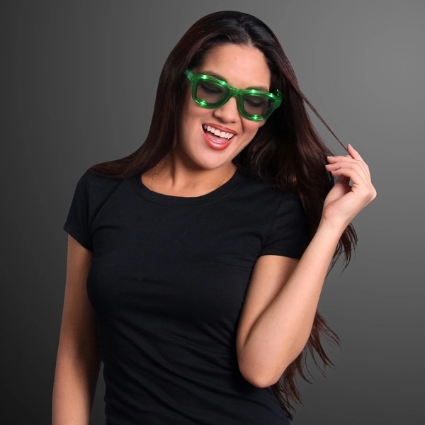 Blank or imprinted. Custom cool shades - LED party glasses; batteries... from ASI 34194 ALightPromos / Alight Promotional Products