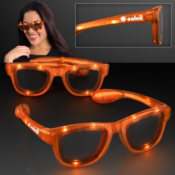 Blank or imprinted. Custom cool shades - LED party glasses; batteries... from ASI 34194 ALightPromos / Alight Promotional Products