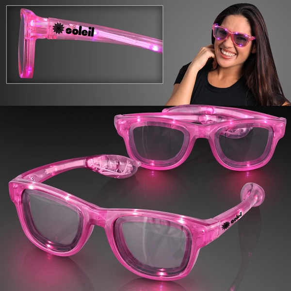Blank or imprinted. Custom cool shades - LED party glasses; batteries... from ASI 34194 ALightPromos / Alight Promotional Products