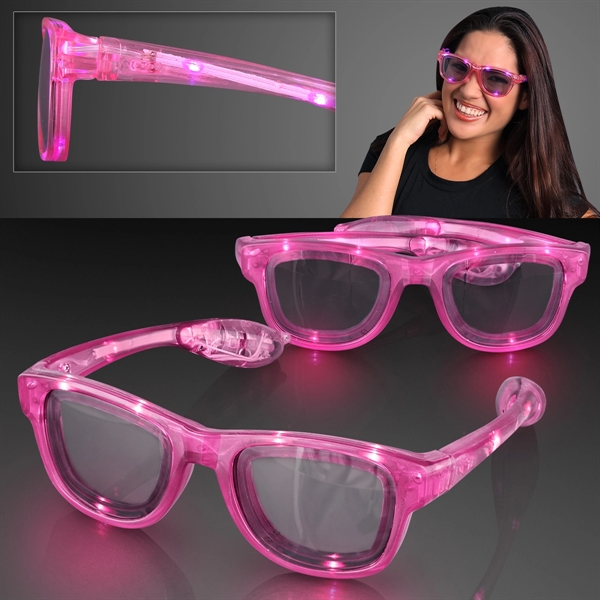 Blank or imprinted. Custom cool shades - LED party glasses; batteries... from ASI 34194 ALightPromos / Alight Promotional Products