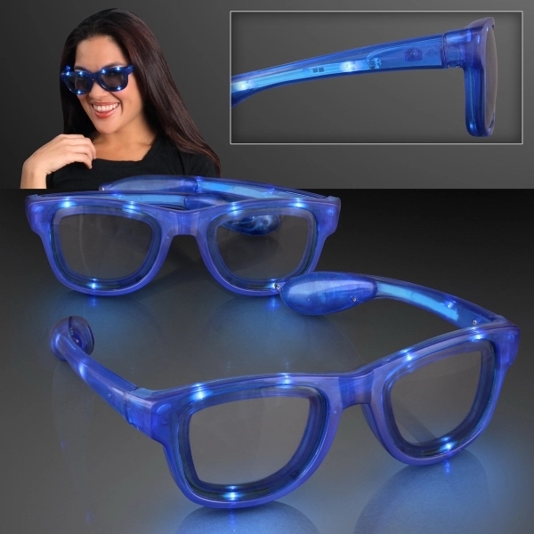 Blank or imprinted. Custom cool shades - LED party glasses; batteries... from ASI 34194 ALightPromos / Alight Promotional Products