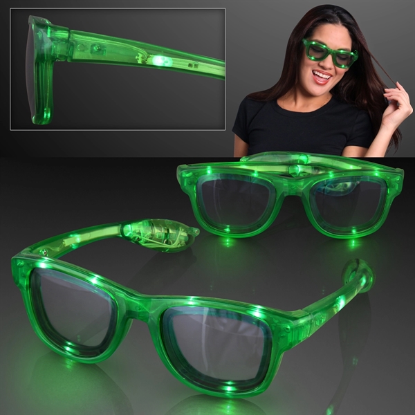 Blank or imprinted. Custom cool shades - LED party glasses; batteries... from ASI 34194 ALightPromos / Alight Promotional Products