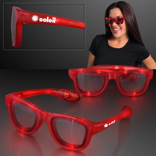 Blank or imprinted. Custom cool shades - LED party glasses; batteries... from ASI 34194 ALightPromos / Alight Promotional Products