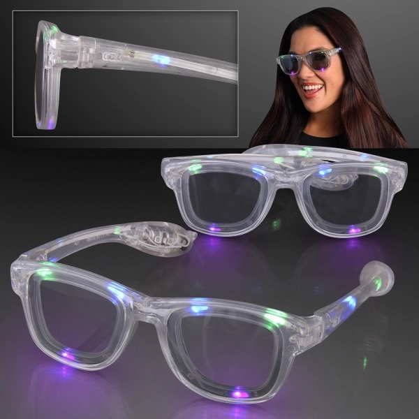 Blank or imprinted. Custom cool shades - LED party glasses; batteries... from ASI 34194 ALightPromos / Alight Promotional Products