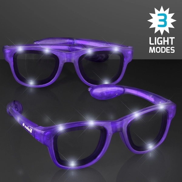Blank or imprinted. Custom cool shades - LED party glasses; batteries... from ASI 34194 ALightPromos / Alight Promotional Products