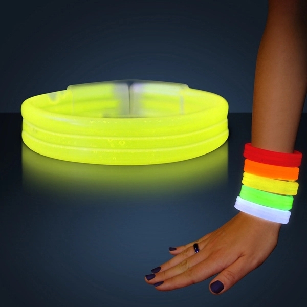 Blank or Imprinted. Custom thick glow bracelet bangles.... from ASI 34194 ALightPromos / Alight Promotional Products