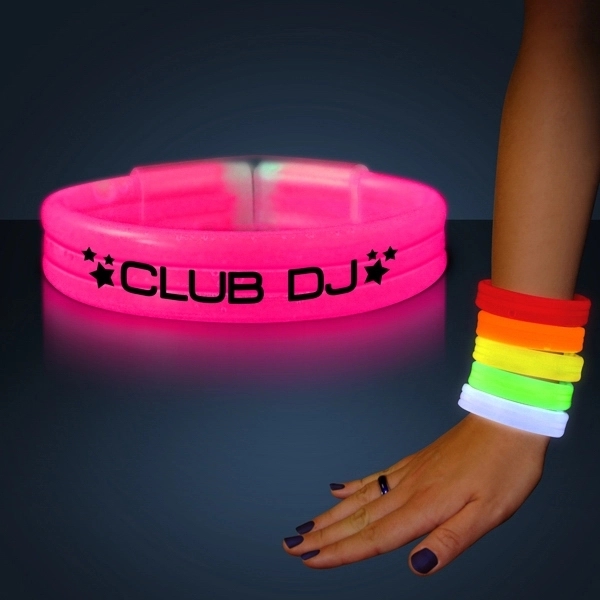 Blank or Imprinted. Custom thick glow bracelet bangles.... from ASI 34194 ALightPromos / Alight Promotional Products