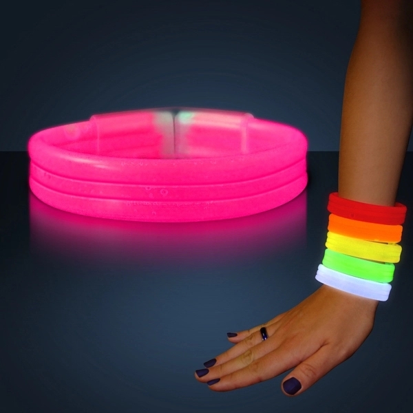 Blank or Imprinted. Custom thick glow bracelet bangles.... from ASI 34194 ALightPromos / Alight Promotional Products