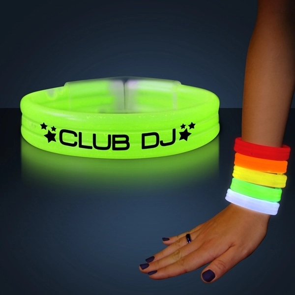 Blank or Imprinted. Custom thick glow bracelet bangles.... from ASI 34194 ALightPromos / Alight Promotional Products
