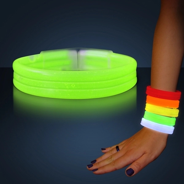 Blank or Imprinted. Custom thick glow bracelet bangles.... from ASI 34194 ALightPromos / Alight Promotional Products