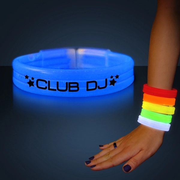 Blank or Imprinted. Custom thick glow bracelet bangles.... from ASI 34194 ALightPromos / Alight Promotional Products