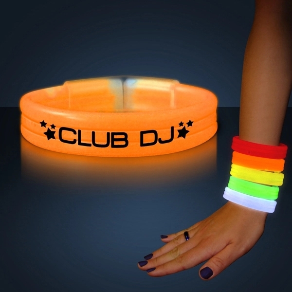 Blank or Imprinted. Custom thick glow bracelet bangles.... from ASI 34194 ALightPromos / Alight Promotional Products