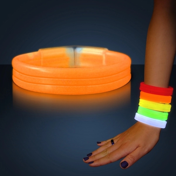Blank or Imprinted. Custom thick glow bracelet bangles.... from ASI 34194 ALightPromos / Alight Promotional Products