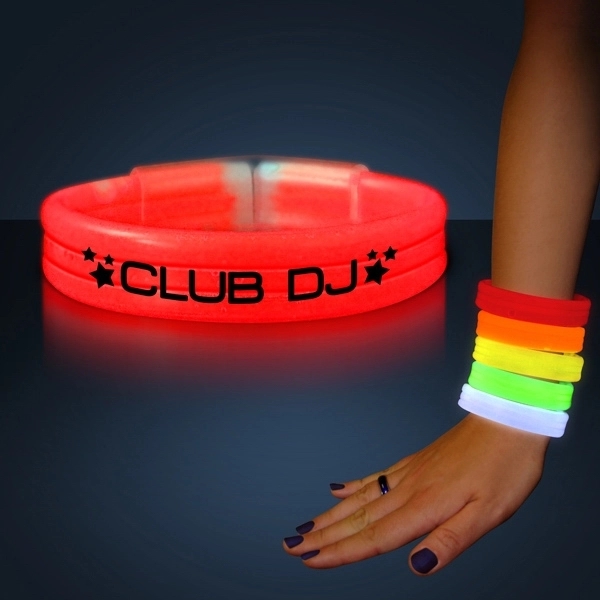Blank or Imprinted. Custom thick glow bracelet bangles.... from ASI 34194 ALightPromos / Alight Promotional Products