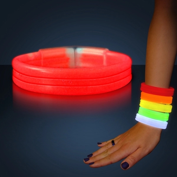Blank or Imprinted. Custom thick glow bracelet bangles.... from ASI 34194 ALightPromos / Alight Promotional Products