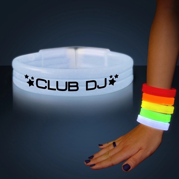 Blank or Imprinted. Custom thick glow bracelet bangles.... from ASI 34194 ALightPromos / Alight Promotional Products